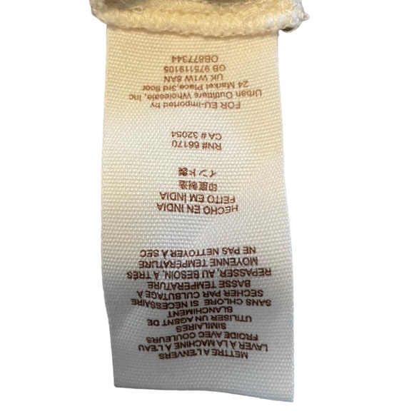 FREE PEOPLE Saheli Embroidered Mesh Top Ivory OB877344 Extra Small Ecru Color - Picture 11 of 15